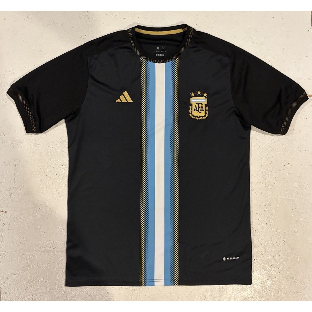 Adidas Argentina 2024 Home Soccer Jersey HS5184‎ Mens Size 2XL Black World Cup